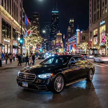 Luxury Black Car Chicago