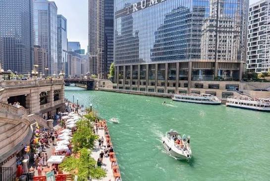 Chicago Riverwalk Skyline